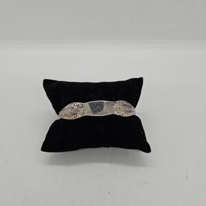 Oneida cuff bracelet silver tone